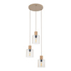 Lampa wisząca trzy zwisy na kole SIERRA WOOD 3xE27 Tk Lighting 11801