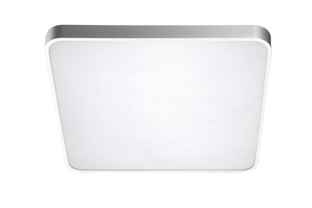 Lampa sufitowa QUADRO 50 LED CCT + REMOTE CONTROL SILVER AZZARDO AZ2758 - nowoczesny plafon z pilotem, regulacja barwy światła 2700‑6500 K