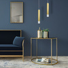 Lampa wisząca złota tuba zakończona akrylowym kloszem TUBI GOLD 1xGU10 Milagro ML8876