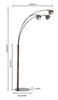 Lampa podłogowa trójka Biarritz czarny chrom Aviano Lighting 3047-305