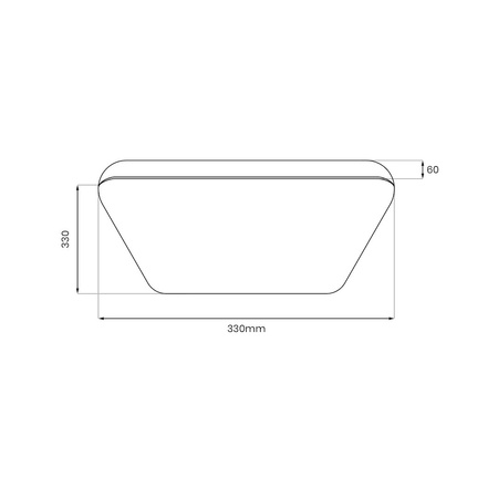 Kwadratowy plafon NEMO CHROME 17W LED Milagro ML1659