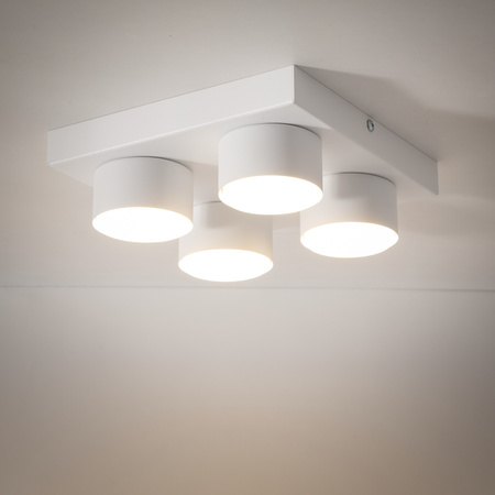 Kwadratowa biała lampa sufitowa 23cm BRIX WHITE 4XGX53 Tk Lighting 11296