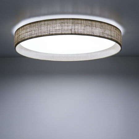 Okrągla lampa sufitowa w kolorze beżowym 42,5cm DEMI JUTA LED LED Tk Lighting 11859