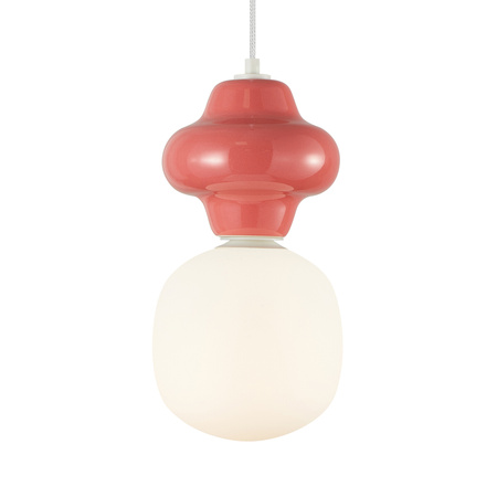 Lampa wisząca ceramiczna czerwona 1xE14 Latera Italux PND-94331-1L-RED