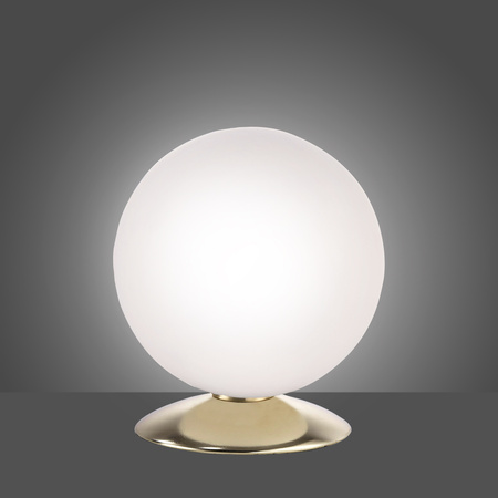 LAMPA STOŁOWA szklana kula 1xG9 MATOWY MOSIĄDZ BUBBA Paul Neuhaus 4013-60 na dotyk