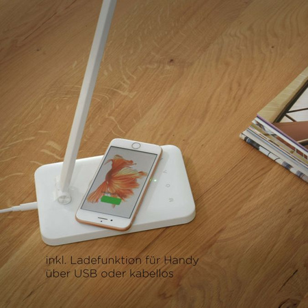 Lampka stołowa FLORENTINA LED Leuchten Direkt 14415-16 stacja ładująca telefon