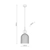 Lampa wisząca pojedyńcza karbowany szklany klosz z ozdobną zieloną szklaną kulą SOPHIA BIG GREEN COGNAC 1xE27 Tk Lighting 10776
