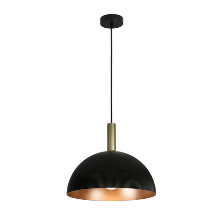 Lampa wisząca czarna metalowa 1xE27 Lanta Italux PND-23906-1-BK-GD