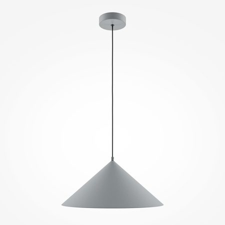 Lampa wisząca z metalowym kloszem stożkowym o średnicy 35cm Basic colors MOD167PL-01GR Maytoni