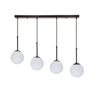 Pompei lampy wiszące czarny 4x4x40 e27 klosz biały Candellux 34-09630