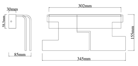 Złoty dekoracyjny kinkiet LED 3000K Maxlight W0442 Everest