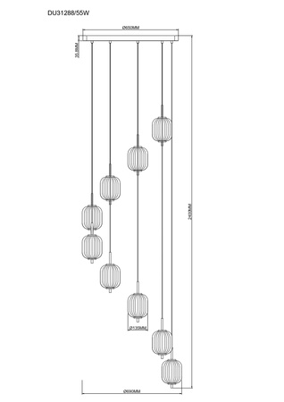Lampa wisząca AKARI LED Zuma Line DU31288/55W