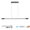 Liniowa lampa wisząca LED 3000K w kolorze antracytowym + aluminium HOOP Paul Neuhaus 2732-33 z wbudowanym ściemniaczem