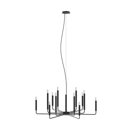 Lampa wisząca czarna nowoczesna – minimalistyczny żyrandol świecznikowy do salonu 12xE14 ORTO A Nowodvorski 11462