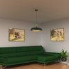 Lampa wisząca LINCOLN GREEN/GOLD 1xE27 45cm MLP7900