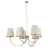 Żyrandol wiszący o średnicy 85cm z abażurkami z lnu CANDI SABIA 6xE27 Tk Lighting 11072