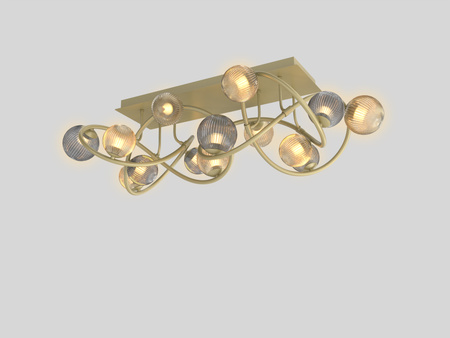 Lampa sufitowa METZ 12 złota Wofi Premium 9015-1204