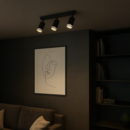 Oprawa Pipe Ring Spot Czarny 3xGU10 Milagro ML2071