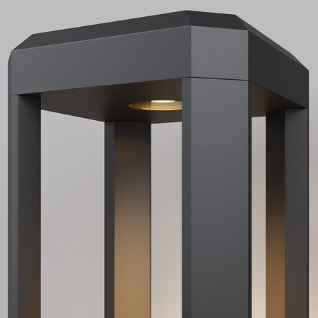 Szara lampa zewnętrzna kolumna LED 80cm 3000K Royal Mile O019FL-L12GR3K Maytoni