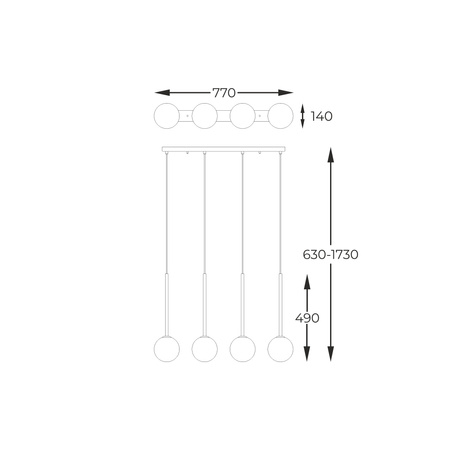 Lampa wisząca ARCTURUS G9 LED Zuma Line P0574-04D-SDFZ