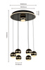 Lampa wisząca siódemka okrągła Biarritz czarny chrom Aviano Lighting 5047-805