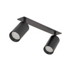 Czarna podwójna oprawa podtynkowa ruchome tuby AMIS BLACK 2XGU10 Tk Lighting 10807