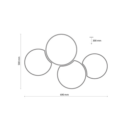 MONA WHITE LAMPA SUFITOWA 4 PŁ TK Lighting 3442