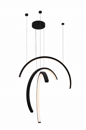 LAMPA WISZĄCA TRIO ARC MATT BLACK MAXLIGHT P0507
