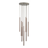 Lampa wisząca dziesięć cienkich ryflowanych rurek w kolorze brązowym FERRO NEW BROWN 10XG9 KOŁO Tk Lighting 11493