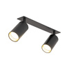 Czarna podwójna oprawa podtynkowa ruchome tuby AMIS BLACK 2XGU10 Tk Lighting 10807