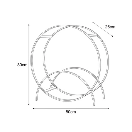 Ozdobny stojak na drewno KS-20 STOJAK WOOD RING L z serii KAJA HOME