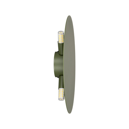 Zielony płaski okragły kinkiet podświetlający ściane o średnicy 30cm LUNA GREEN 3xG9 Tk Lighting 10957