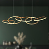 Lampa wisząca złota ANNELI elegancka - nieregularna forma 80 cm – designerska lampa salonu i jadalni LED 3000K Candellux Studio 34-35646