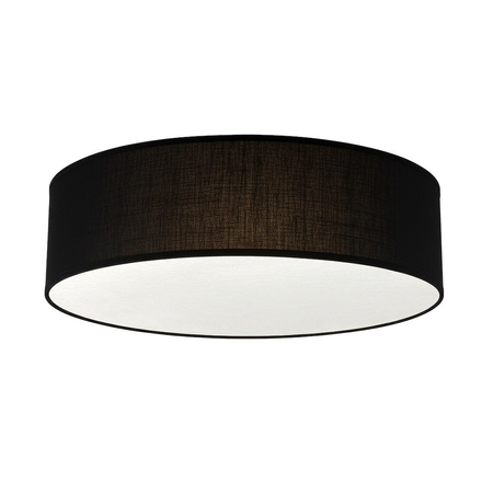 Czarna okrągła 50cm lampa sufitowa z ratanu Marshall 3xE27 Ø50cm Milagro MLP2426