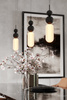 Czarna lampa wisząća szklany klosz + ozdobne kule Maxlight 1xG9 P0641 Nova