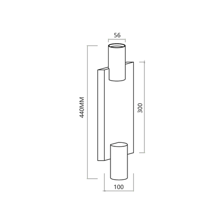 Kinkiet GENESIS WALL BLACK GOLD 2xGU10 Milagro ML0380