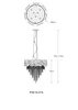 Luksusowa złota lampa wisząca z kryształami ASTRA 7xG9 Zuma Line P0619-07A-K4K4
