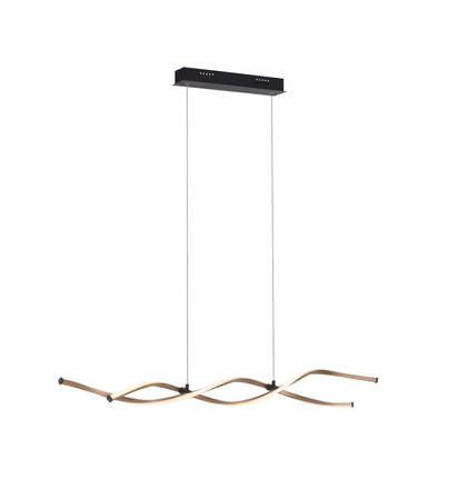 Lampa wisząca czarno-złota nad stół fala z funkcją ściemniania POLINA Paul Neuhaus 9142-18