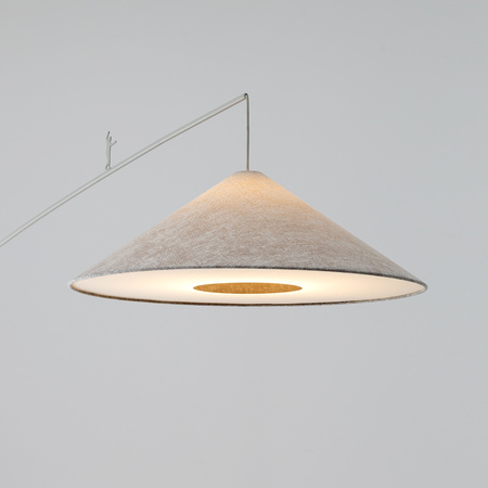 Lampa podłogowa łukowa z długim wysięgnikiem i dyskowym kloszem 1xE27 POISE A Nowodvorski 11686