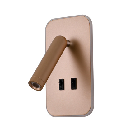 Kinkiet Doria złoty LED 3000K z dodatkowym podświetleniem Italux WL-83957-1-GD