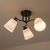 Czarna potrójna lampa sufitowa Pafos Black do salonu 3xE27 Milagro ML2257