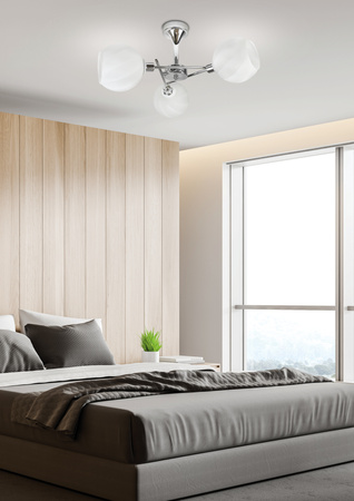 RAUL LAMPA WISZĄCA 3X40W E14 CHROM KLOSZ BIAŁY Candellux 33-72221