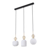 Lampa wisząca potrójna szklane ryflowane klosze 3xE14 SOPHIA COGNAC WHITE Tk Lighting 11591