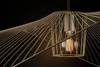 Beżowa, druciana lampa wisząca KAPELUSZ Kaja Lighting KP-21 MINI BEŻ
