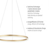 Ring wiszący w kolorze matowego mosiądzu o średnicy 58cm RITUS LED 3000K z funkcją SwitchMo Just Light 15394-60