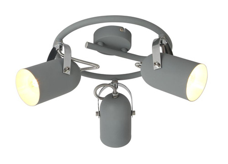 GRAY LAMPA SUFITOWA SPIRALA 3X40W E14 SZARY Candellux 98-66497