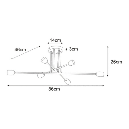 Lampa sufitowa SITYA WHITE Kaja K-4393