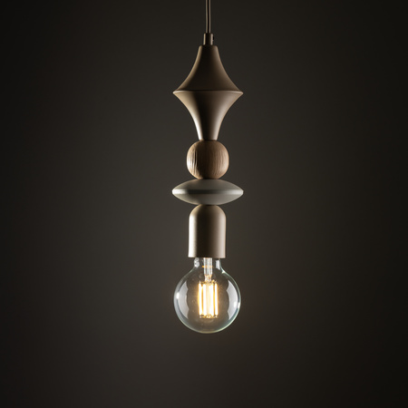 Lampa wisząca drewniana TOWER SABIA WOOD 1XE27 1x Tk Lighting 10959