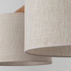 Lampa wisząca dwa abażurki na drewnianej belce VIGA SHADE SOSNA 2xE27 Tk Lighting 11881