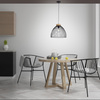 Lampa wisząca druciana z elementem drewna 1xE27 LAMI Just Light 11419-18